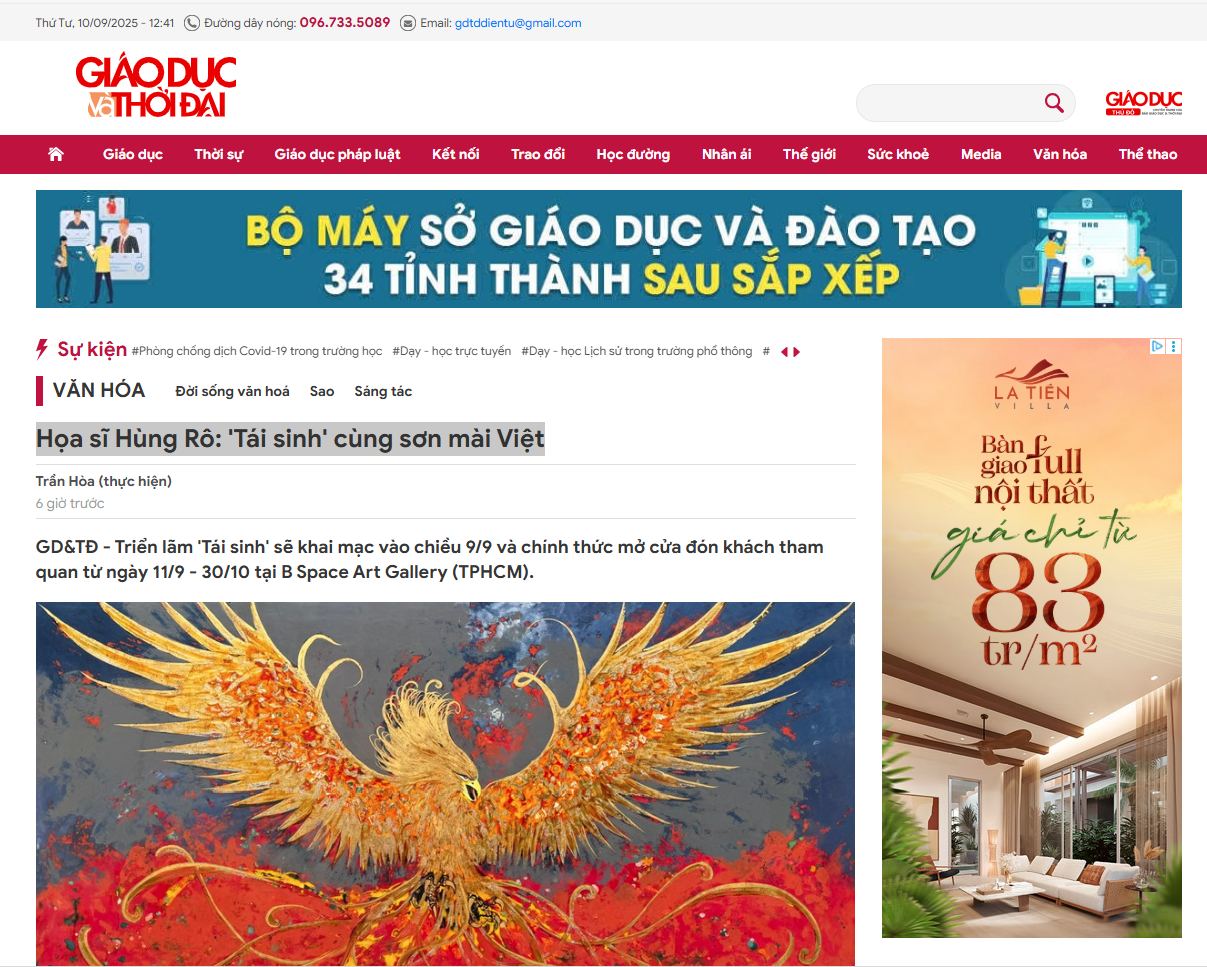 Họa sĩ Hùng Rô: 'Tái sinh' cùng sơn mài Việt