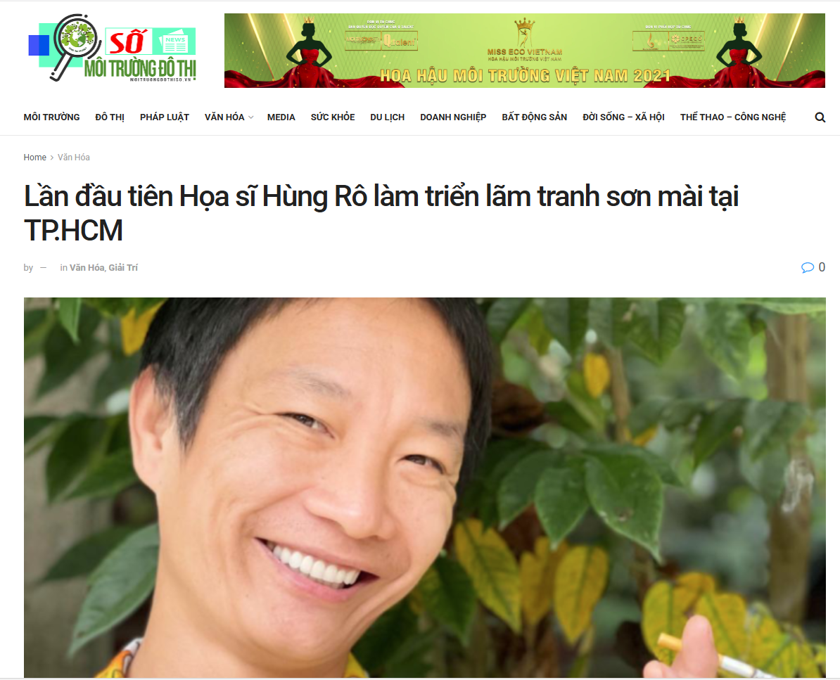 Lần đầu tiên Họa sĩ Hùng Rô làm triển lãm tranh sơn mài tại TP.HCM