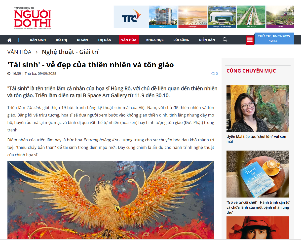 'Tái sinh' - vẻ đẹp của thiên nhiên và tôn giáo